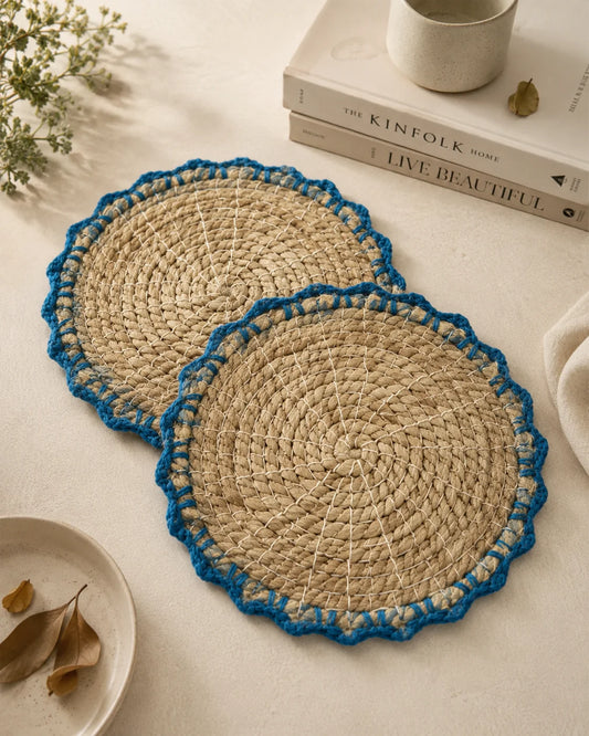 Wool Embellished Jute Donga Mat