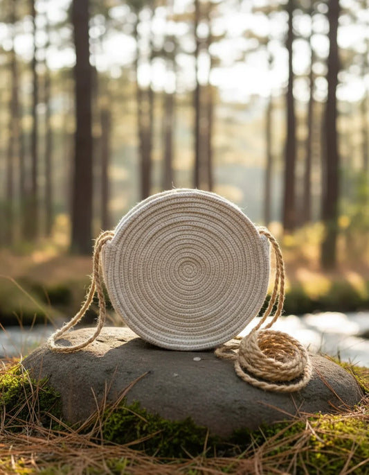 Handmade Pine Fiber Sling Bag for Women