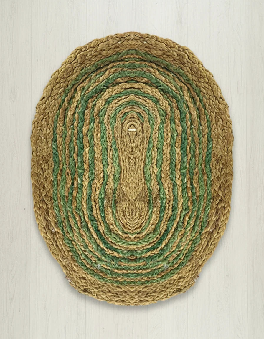 Hand Braided Bhimal Doormat - Oval