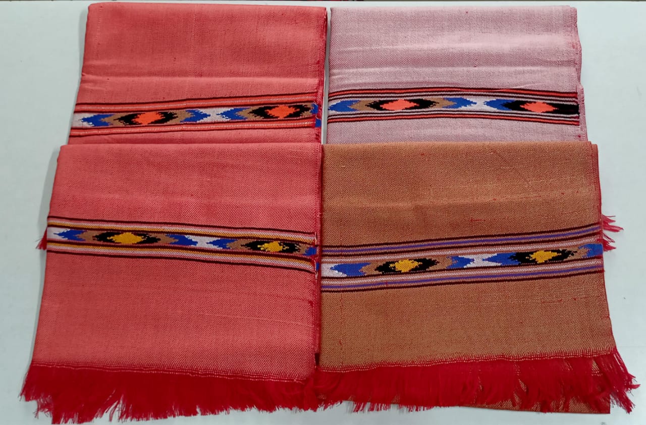 Merino Stole with Duet Design Border