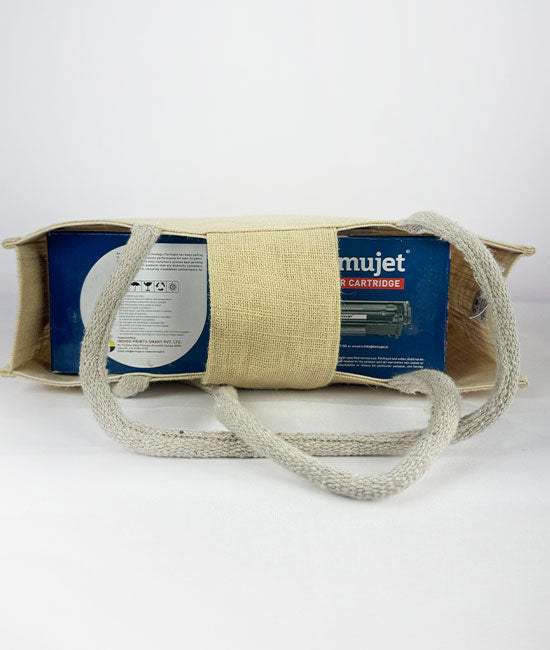 Aipan Print Jute Carry Bag Without Zipper