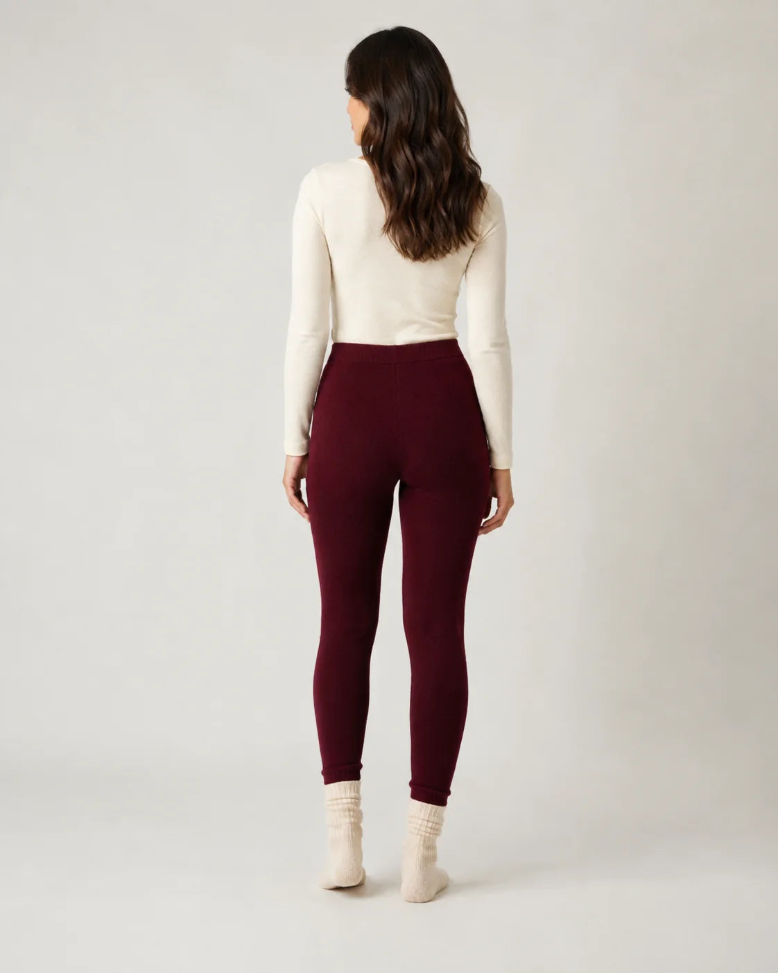 woolen leggings -  Maroon