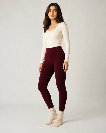 woolen leggings -  Maroon