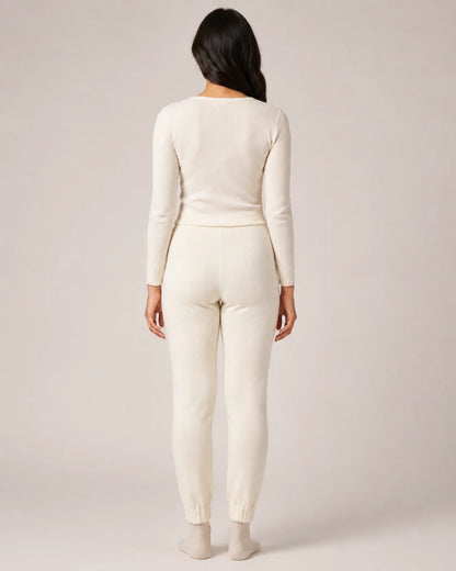 woolen leggings - White