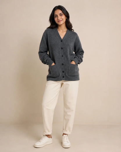 Handmade Women's Woolen Full Sleeve Cardigan