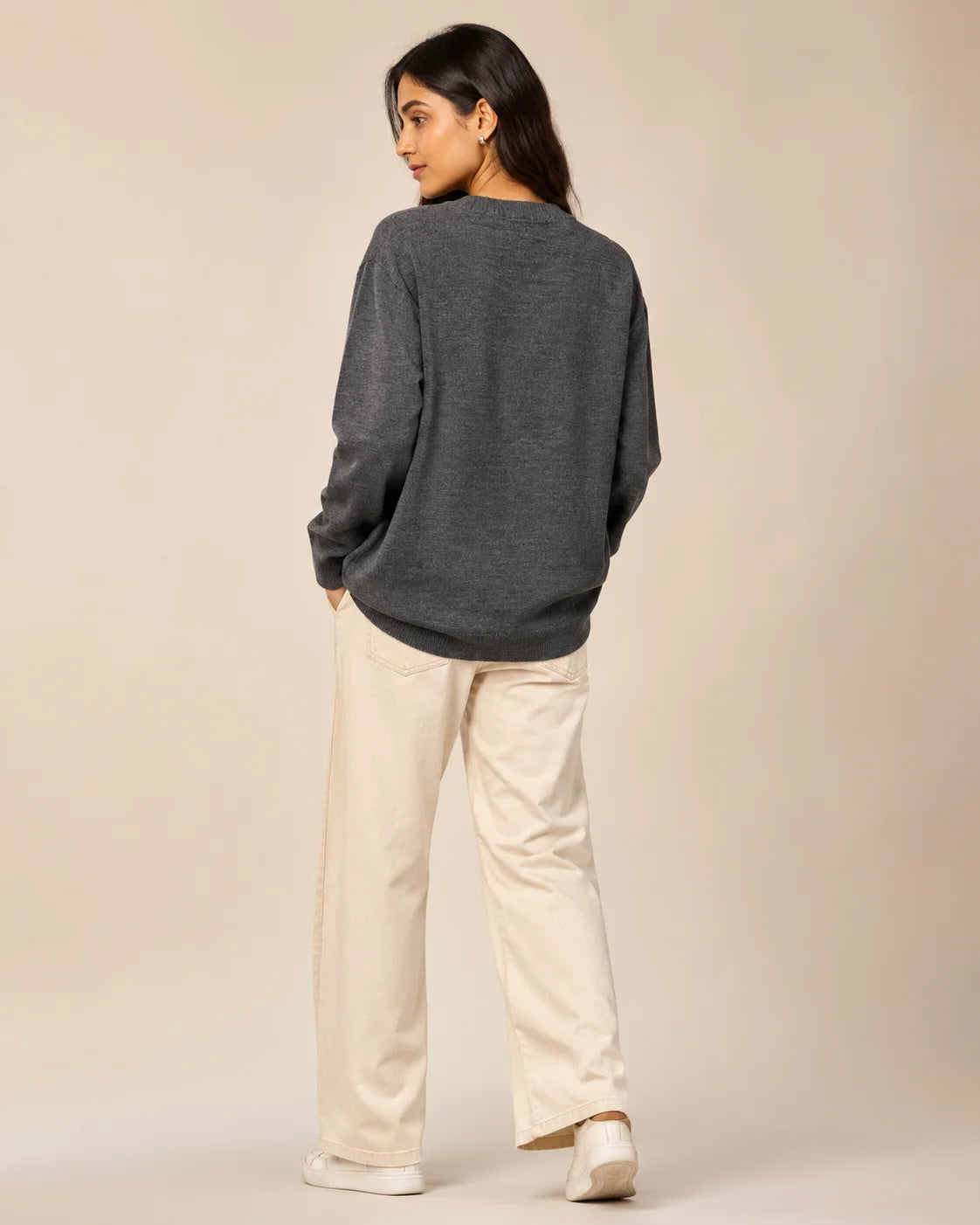 Handmade Women's Woolen Full Sleeve Cardigan