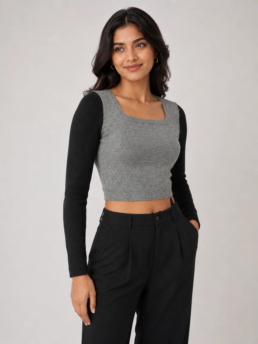 Woolen Full Sleeve Short Top