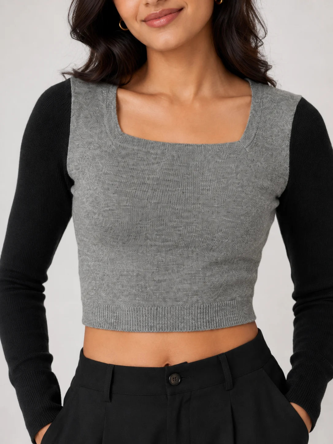 Woolen Full Sleeve Short Top