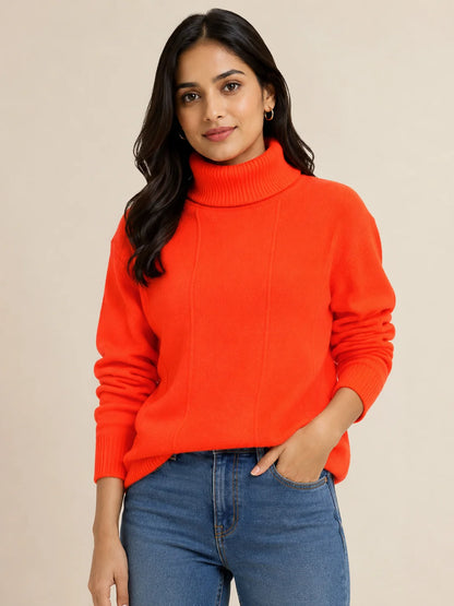 Women's Woolen High neck Sweater