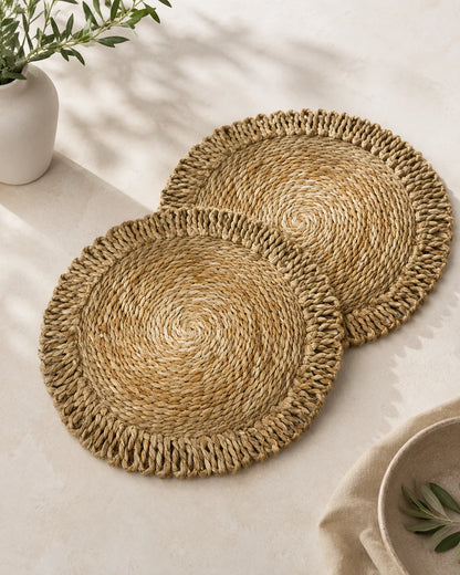 Hand Braided Jute Donga Mat | 02 pcs set
