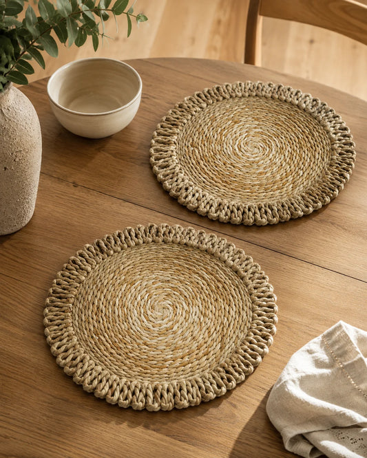 Hand Braided Jute Donga Mat | 02 pcs set