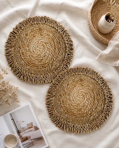 Hand Braided Jute Donga Mat | 02 pcs set