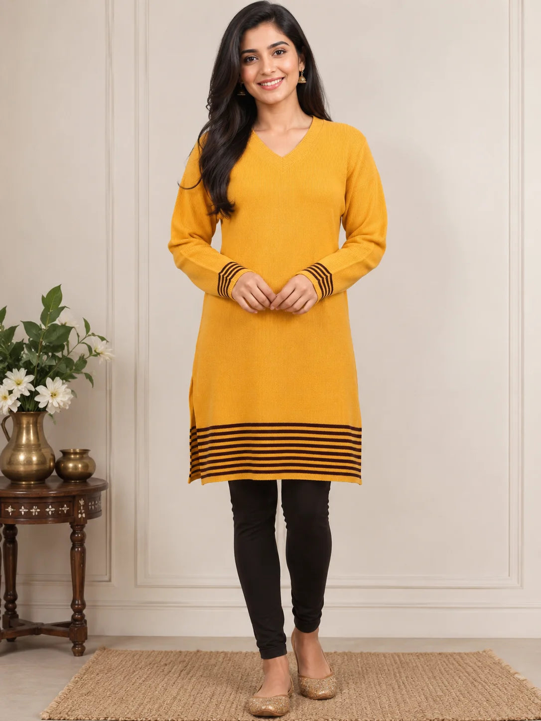 Premium Hosiery Knitted Woolen Kurti