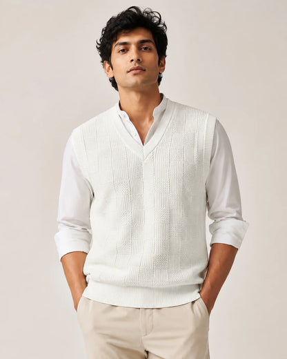 Men's Woolen Half Sleeve Sweater