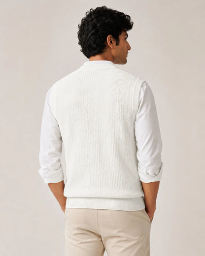Men's Woolen Half Sleeve Sweater