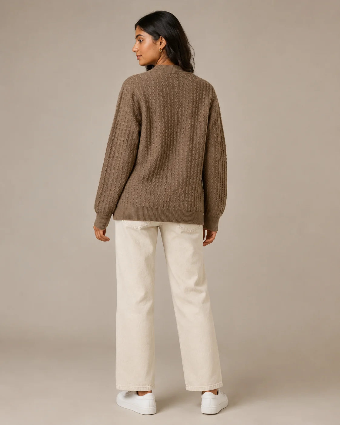 Handmade Women's Woolen Full Sleeve Cardigan