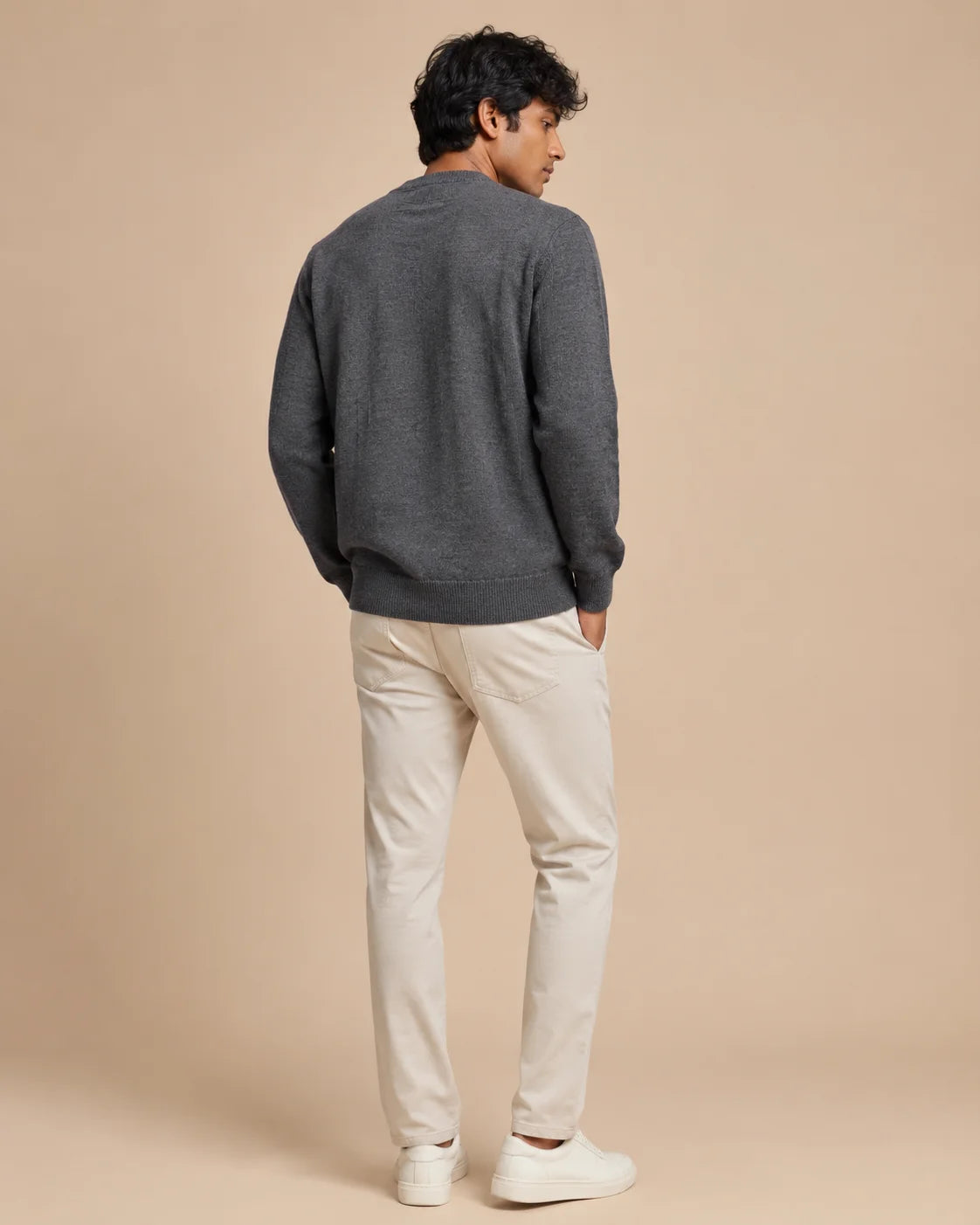 Handmade Men's Woolen Full Sleeve Cardigan