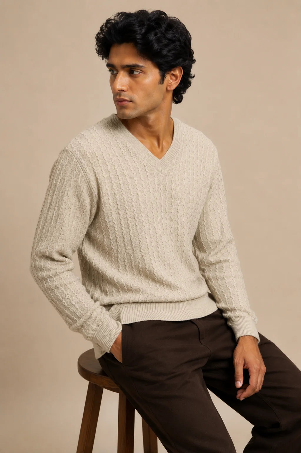 Hosiery Knitted Himalayan Wool Full Sleeve Sweater