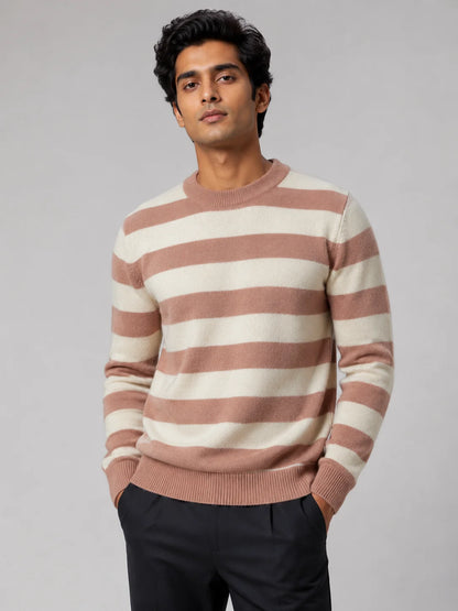 Woolen Full Sleeve Sweater with Lining Pattern