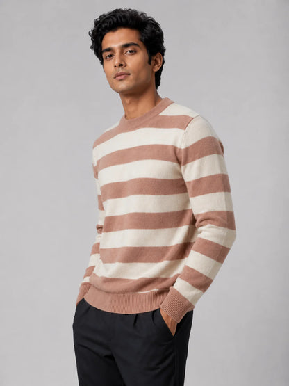 Woolen Full Sleeve Sweater with Lining Pattern