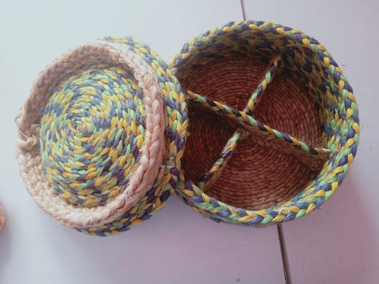 Classic Hand Braided Jute Dry Fruit Basket
