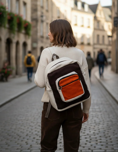 Handmade Woolen Backpack with Modern Design