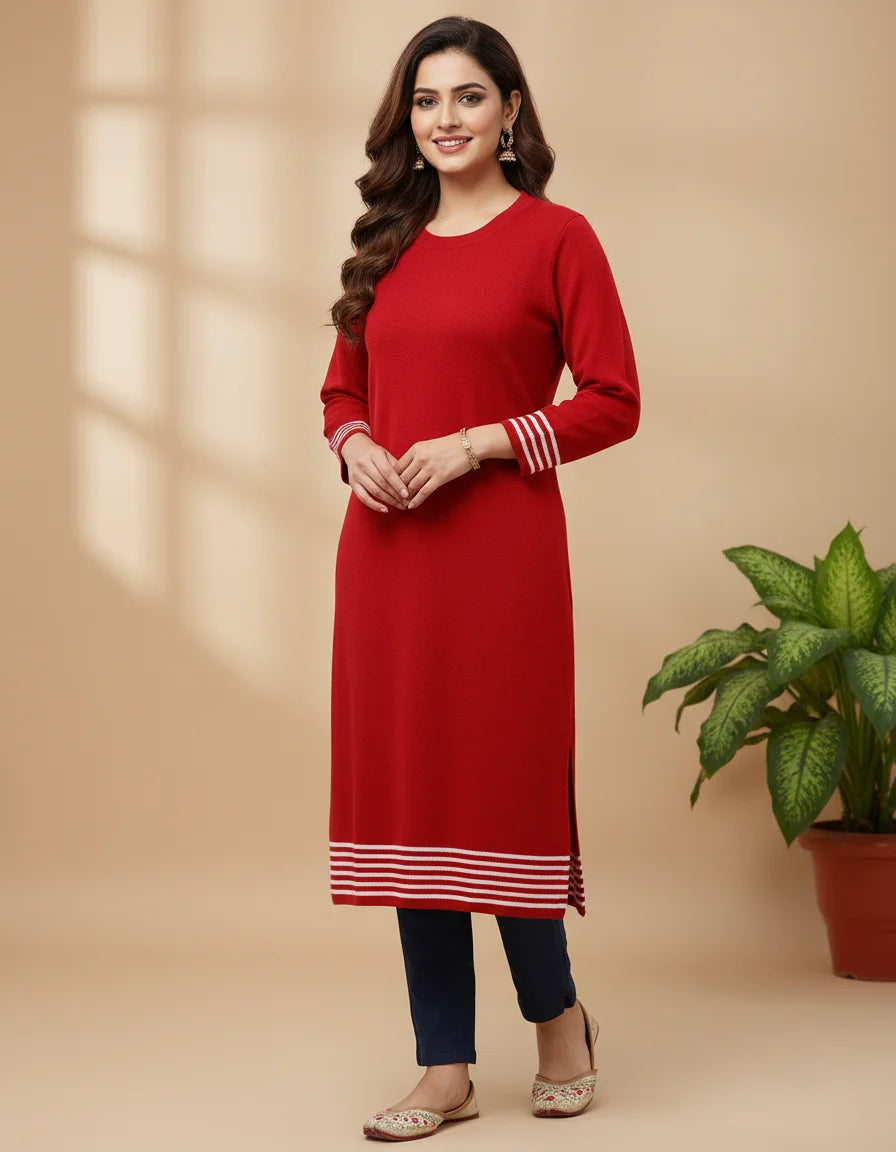 Premium Hosiery Knitted Woolen Kurti