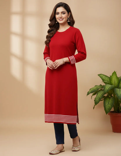Premium Hosiery Knitted Woolen Kurti