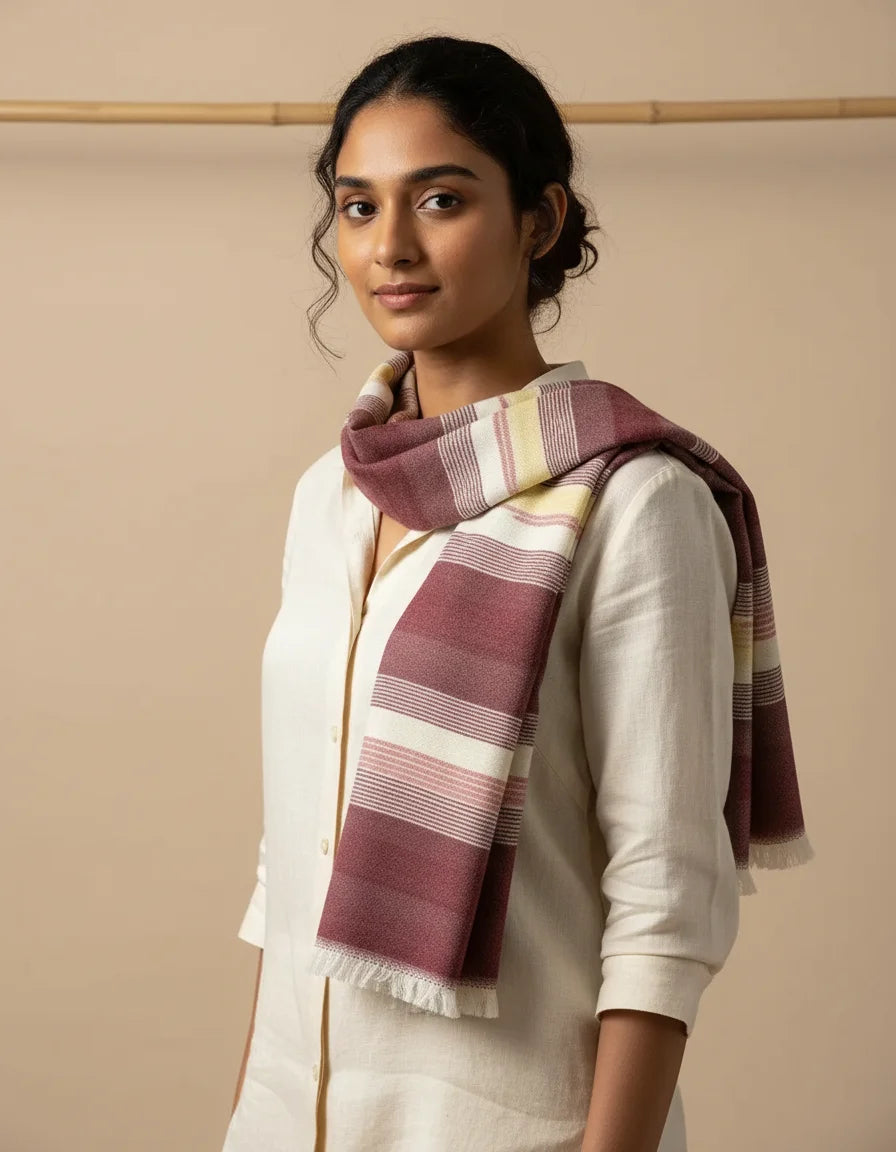 Daffodil Stole with lining pattern