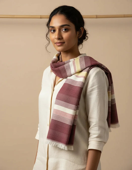 Daffodil Stole with lining pattern