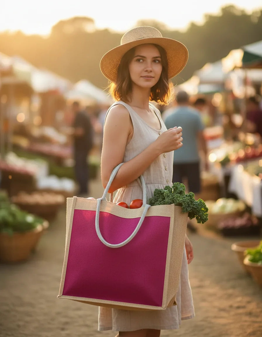 Handcrafted Jute Carry Bag for Daily Use