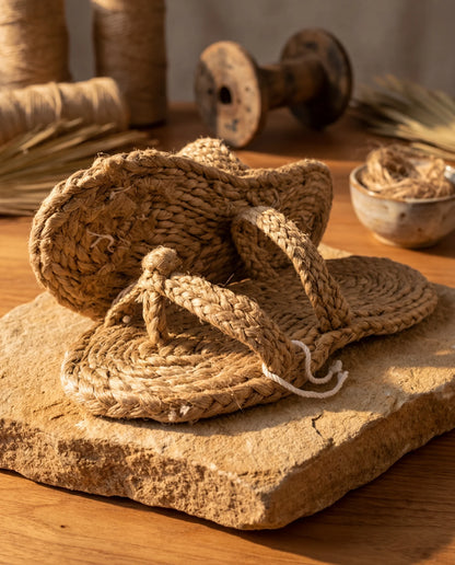 Jute Braided Kolhapuri Slipper