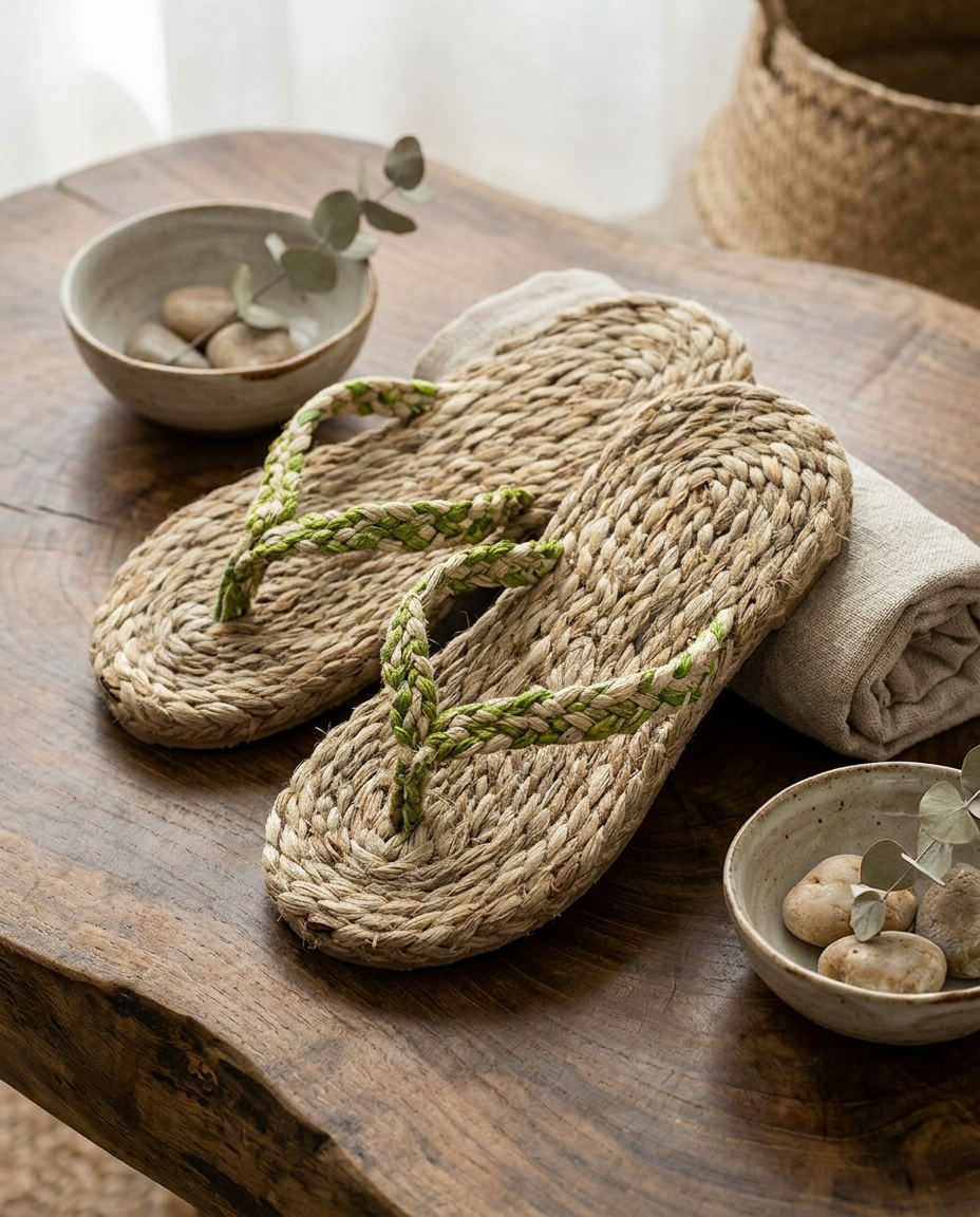 Jute Braided Strap Slipper