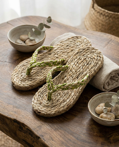 Jute Braided Strap Slipper