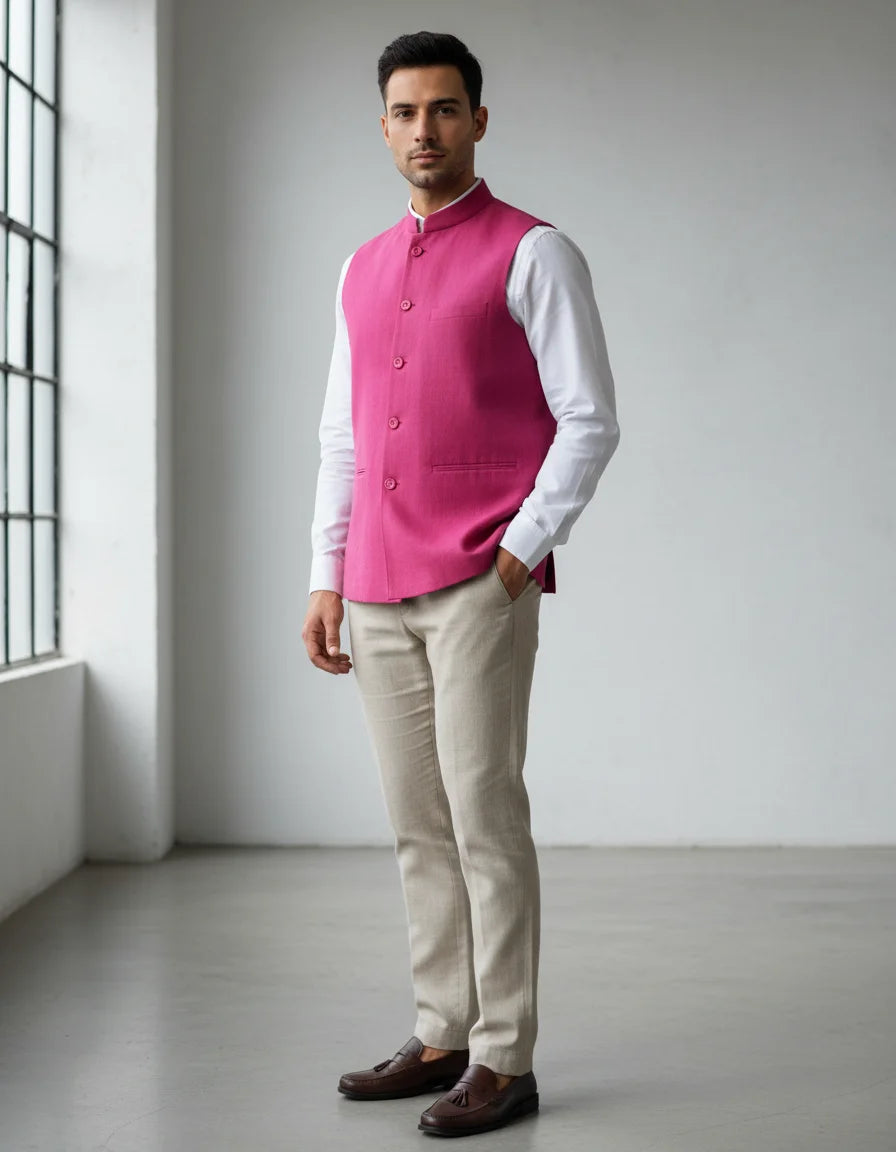 Fine Hemp Vest Coat