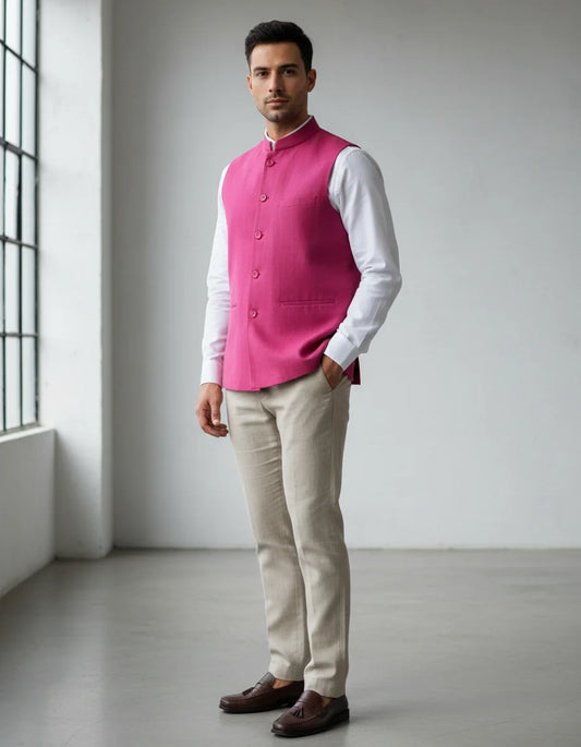 Fine Hemp Vest Coat