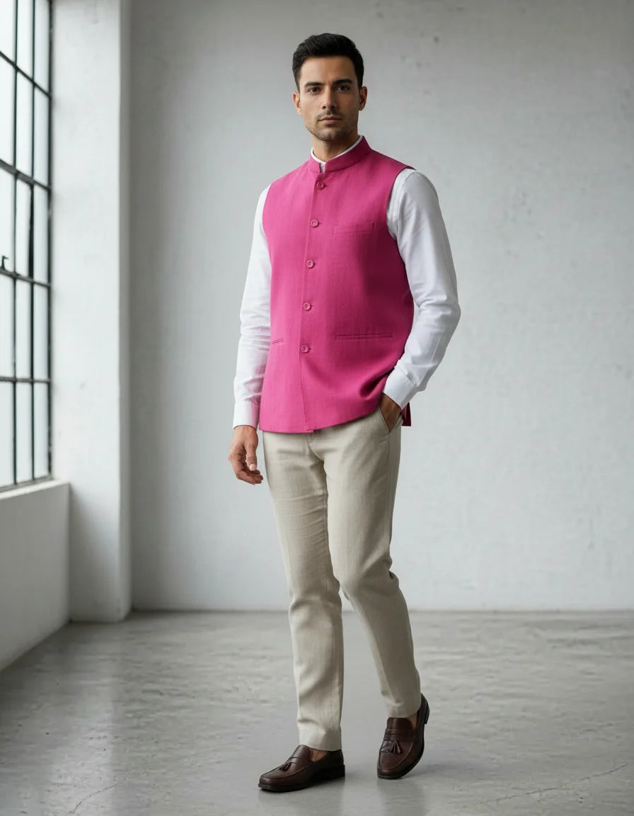 Fine Hemp Vest Coat