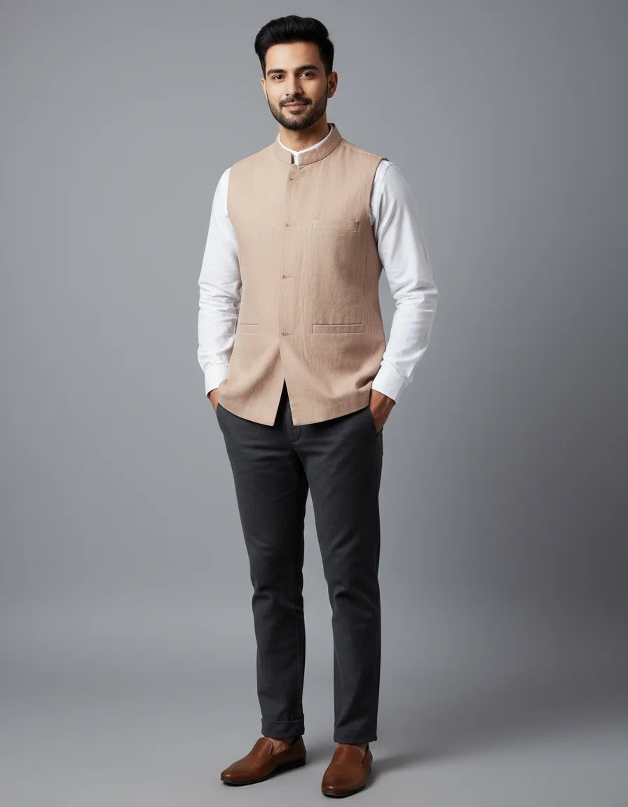 Fine Hemp Vest Coat