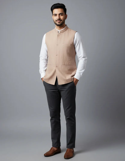 Fine Hemp Vest Coat