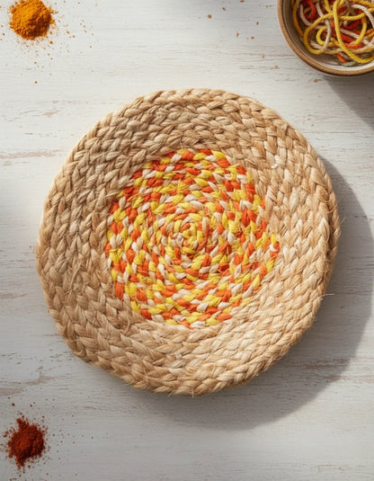 Hand Braided Jute Hot Pad