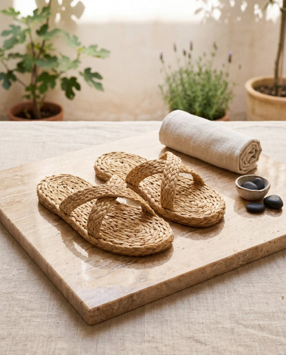 Jute Braided Kolhapuri Slipper