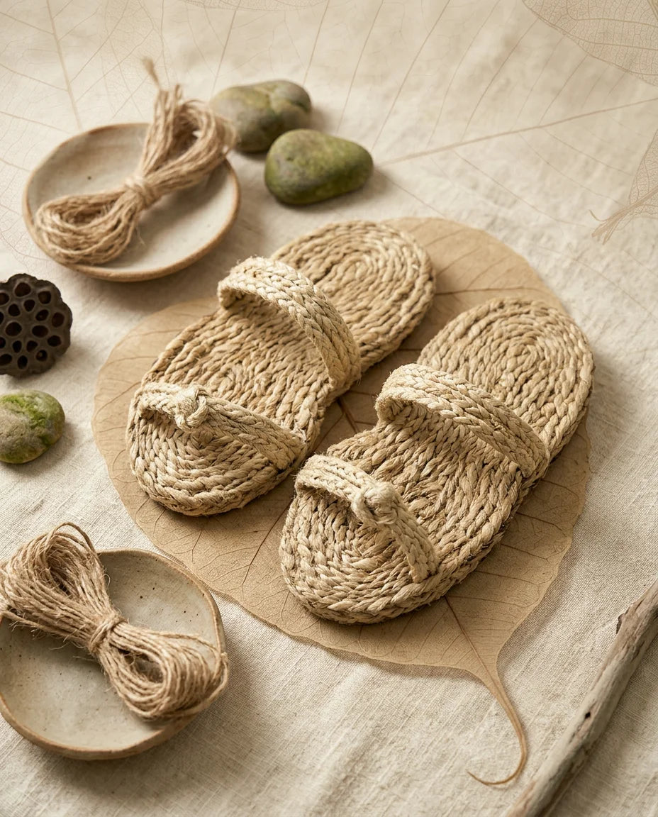 Jute Braided Kolhapuri Slipper