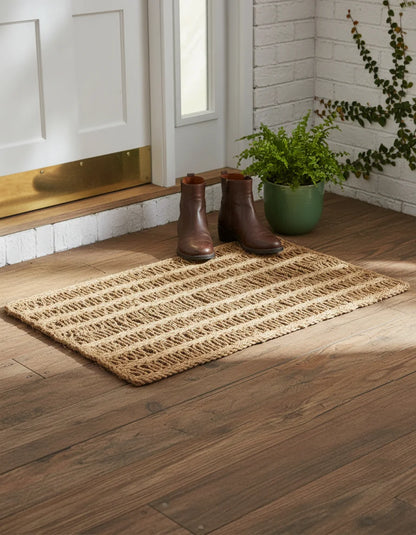 Hand Braided Jute Doormat - Rectangular