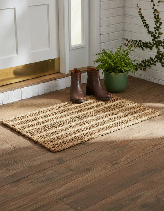 Hand Braided Jute Doormat - Rectangular