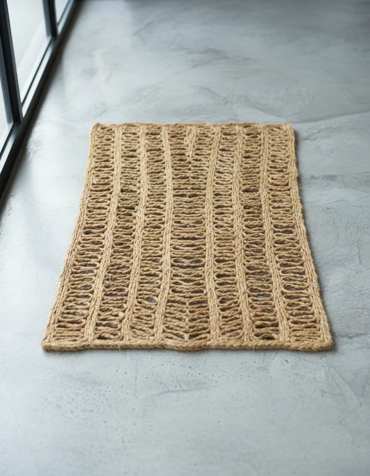 Hand Braided Jute Doormat - Rectangular