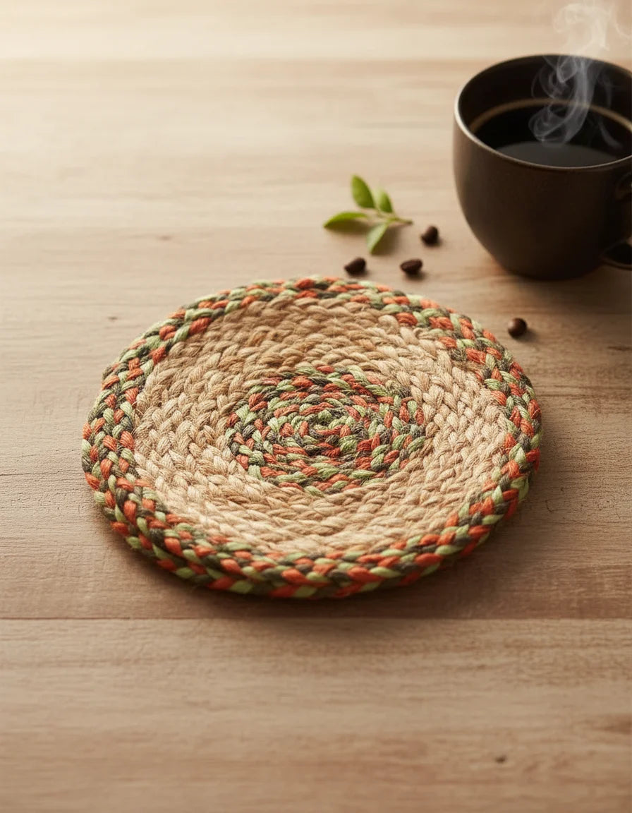 Hand Braided Jute Hot Pad