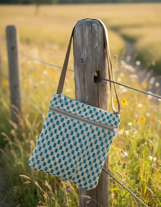 Jute Sling Bag With Plain Net