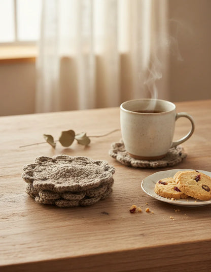 Himalayan Wool Tea Cup Coaster | 06 Piece Set