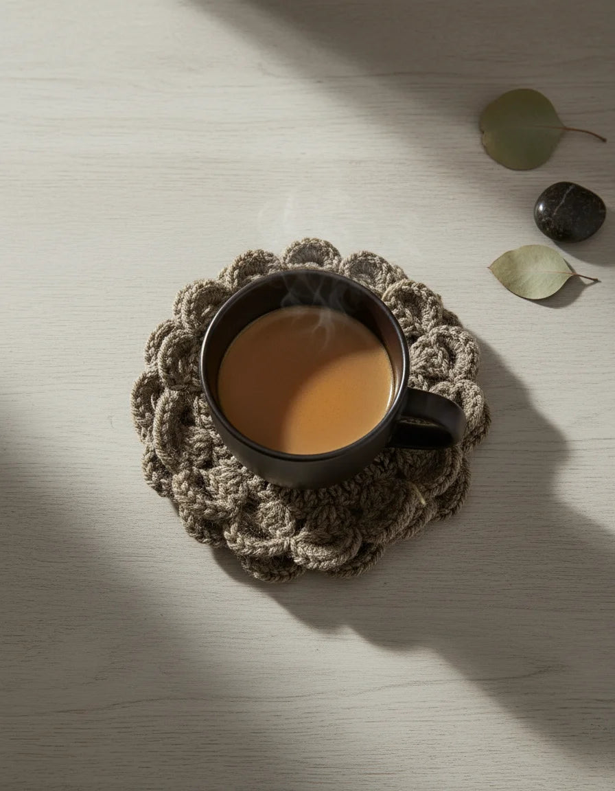 Himalayan Wool Tea Cup Coaster | 06 Piece Set