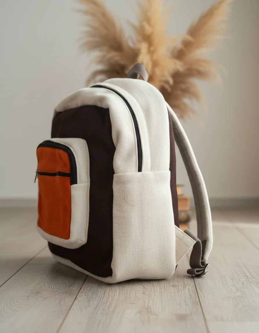 Handmade Woolen Backpack with Modern Design
